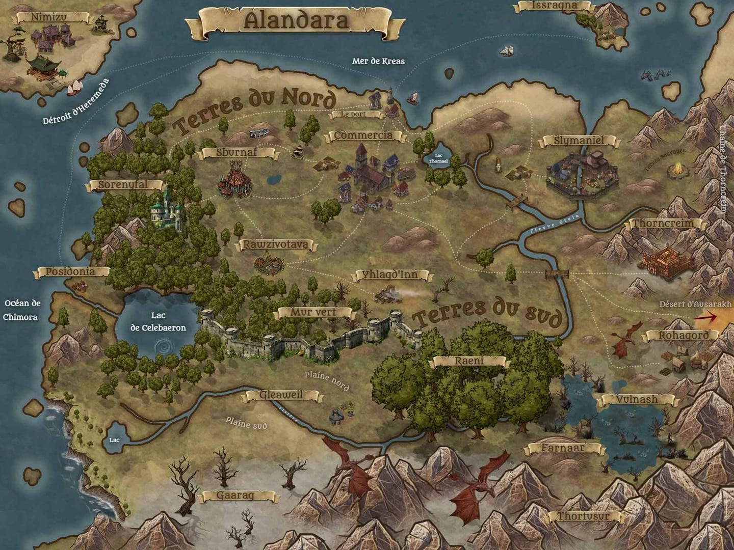 Map des Landes d'Ara